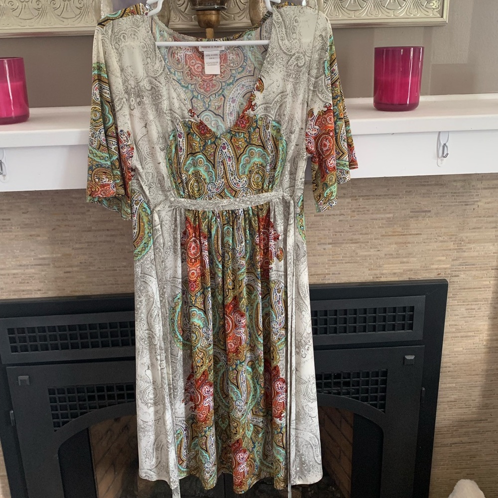 Multicolored print dress